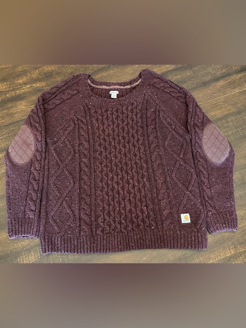 Carhartt Girl’s Cable Knit Burgundy Sweater-XL
